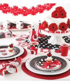 Creative Converting Ladybug Fancy Dessert Plates, 8 Ct