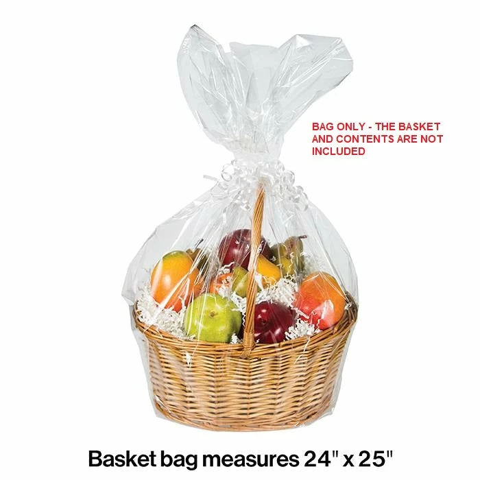 Creative Converting Large Clear Basket Bag Christmas Party Supplies