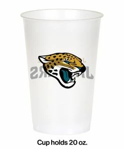 Creative Converting Jacksonville Jaguars Plastic Cup, 20Oz, 8 Ct NFL And Football Party Supplies