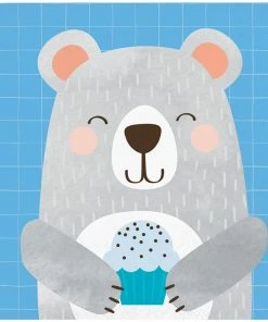 Creative Converting Bear Party Birthday Beverage Napkins, 16 Ct