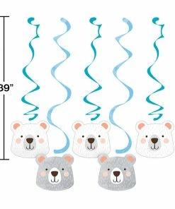 Creative Converting Bear Party Dizzy Danglers, 5 Ct 1st Birthday Party Themes