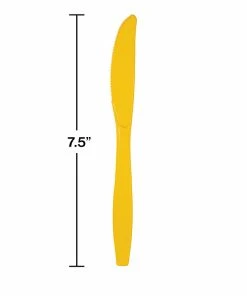 Creative Converting School Bus Yellow Plastic Knives, 50 Ct