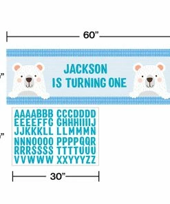 Creative Converting Birthday Bear Giant Party Banner W/ Stck 1st Birthday Party Themes