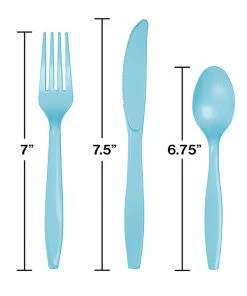 Creative Converting Pastel Blue Assorted Cutlery, 18 Ct