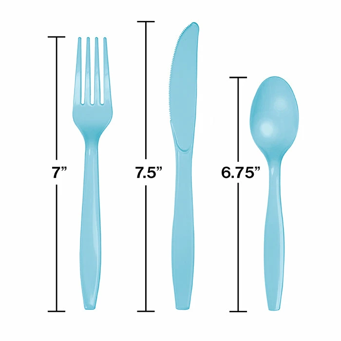 Creative Converting Pastel Blue Assorted Cutlery, 18 Ct
