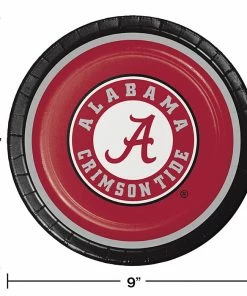 Creative Converting NCAA College Themed Party Decorations University Of Alabama Paper Plates, 8 Ct