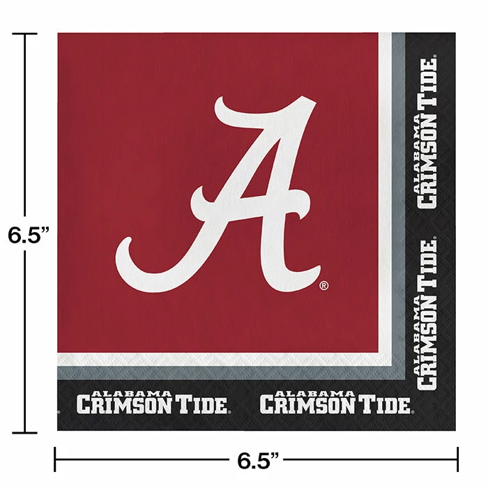Creative Converting University Of Alabama Napkins, 20 Ct