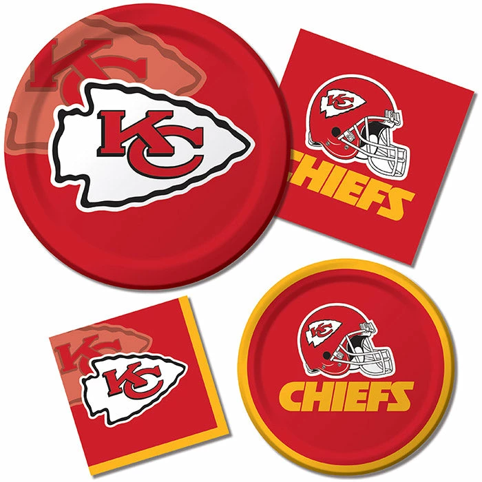 Creative Converting NFL And Football Party Supplies Kansas City Chiefs Beverage Napkins, 16 Ct