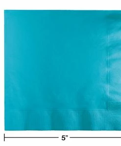 Creative Converting Solid Color Tableware Bermuda Blue Beverage Napkins, 20 Ct