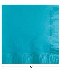 Creative Converting Bermuda Blue Beverage Napkin, 3 Ply, 50 Ct