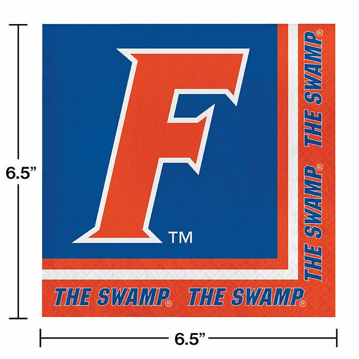 Creative Converting University Of Florida Napkins, 20 Ct NCAA College Themed Party Decorations