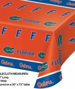 Creative Converting NCAA College Themed Party Decorations University Of Florida Plastic Table Cover, 54" X 108"