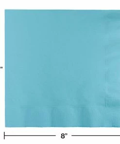 Creative Converting Pastel Blue Dinner Napkins 3Ply 1/4Fld, 25 Ct Solid Color Tableware