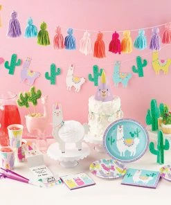 Creative Converting Llama Party Shaped Banner With Twine