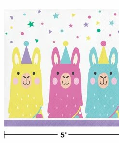 Creative Converting Llama Party Beverage Napkins, 16 Ct Kids Birthday Party Themes
