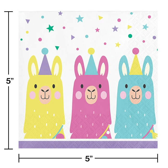 Creative Converting Llama Party Beverage Napkins, 16 Ct Kids Birthday Party Themes