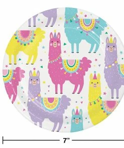 Creative Converting Llama Party Dessert Plates, 8 Ct