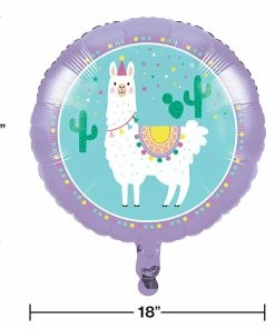 Creative Converting Llama Party Metallic Balloon 18"