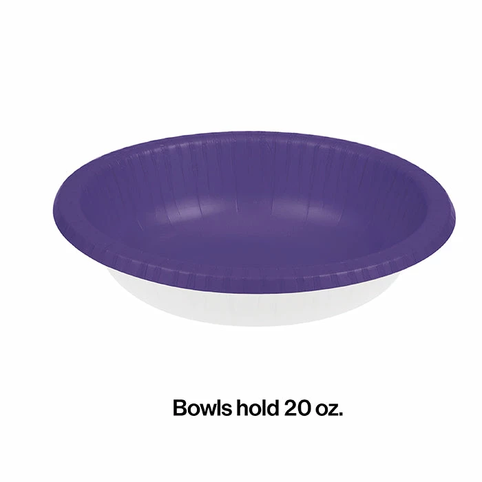 Creative Converting Purple Paper Bowls 20 Oz., 20 Ct