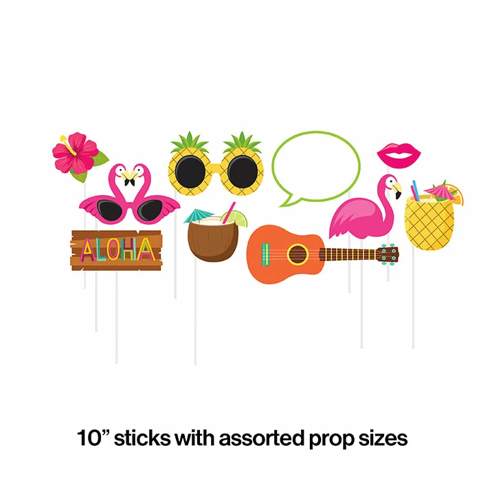 Creative Converting Luau Photo Booth Props, 10 Ct