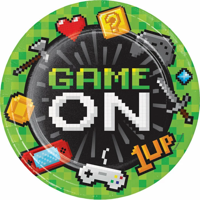 Creative Converting Video Game Party Paper Plates, 8 Ct