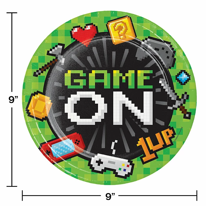 Creative Converting Video Game Party Paper Plates, 8 Ct