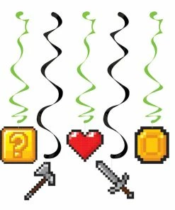 Creative Converting Video Game Party Dizzy Danglers, 5 Ct