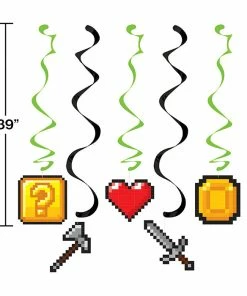 Creative Converting Video Game Party Dizzy Danglers, 5 Ct