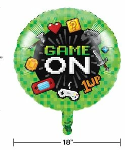 Creative Converting Kids Birthday Party Themes Gaming Party Metallic Balloon 18"