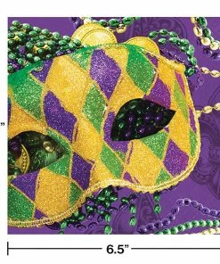 Creative Converting Masks Of Mardi Gras Napkins, 16 Ct Mardi Gras Party Decorations