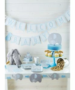 Creative Converting Little Peanut Boy Elephant Dessert Plates, 8 Ct Baby Showers