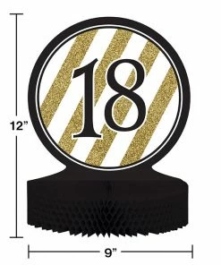 Creative Converting Black And Gold 18th Birthday Centerpiece Adult Birthday Party Themes