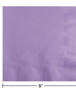 Creative Converting Luscious Lavender Beverage Napkin 2Ply, 50 Ct Solid Color Tableware