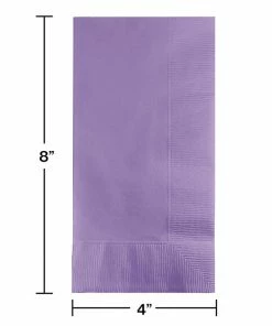 Creative Converting Luscious Lavender Dinner Napkins 2Ply 1/8Fld, 50 Ct