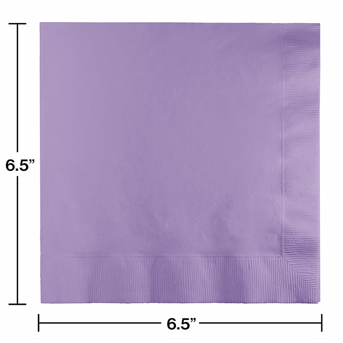 Creative Converting Luscious Lavender Luncheon Napkin 2Ply, 50 Ct Solid Color Tableware
