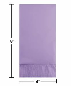 Creative Converting Luscious Lavender Guest Towel, 3 Ply, 16 Ct Solid Color Tableware