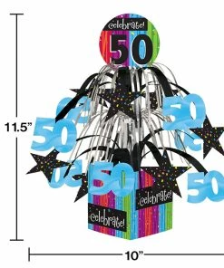 Creative Converting Adult Birthday Party Themes Milestone Celebrations Centerpiece Cascade W/Base & Att, '50