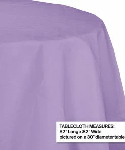 Creative Converting Luscious Lavender Tablecover, Octy Round 82