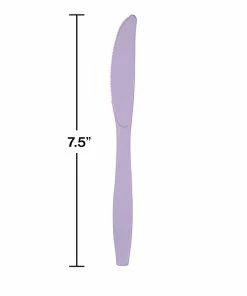 Creative Converting Luscious Lavender Purple Plastic Knives, 24 Ct Solid Color Tableware