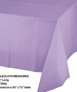 Creative Converting Luscious Lavender Tablecover Plastic 54" X 108"