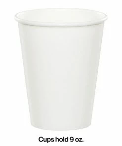 Creative Converting White Hot/Cold Paper Paper Cups 9 Oz., 8 Ct Solid Color Tableware