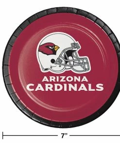 Creative Converting NFL And Football Party Supplies Arizona Cardinals Dessert Plates, 8 Ct