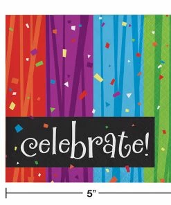 Creative Converting Adult Birthday Party Themes Milestone Celebrations Beverage Napkin, 3 Ply, 16 Ct
