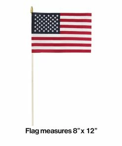 Creative Converting Cloth Usa Flag, 8" X 12" Patriotic And 4th Of July Party Decorations