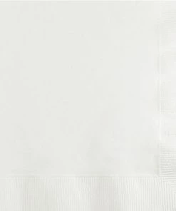 Creative Converting White Beverage Napkin, 3 Ply, 50 Ct Solid Color Tableware