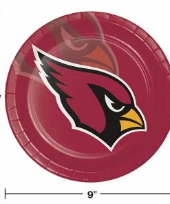 Creative Converting Arizona Cardinals Paper Plates, 8 Ct NFL And Football Party Supplies