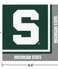 Creative Converting NCAA College Themed Party Decorations Michigan State University Napkins, 20 Ct