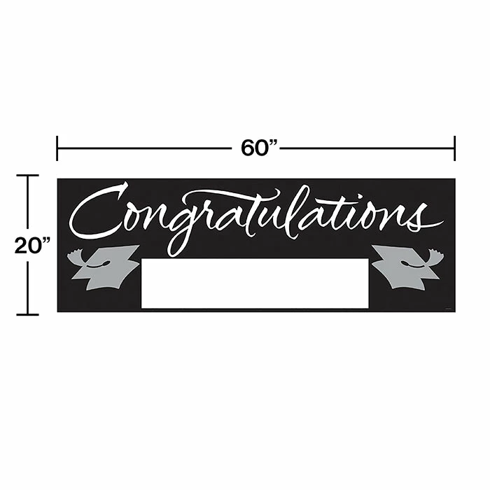 Creative Converting Black Graduation Party Banner