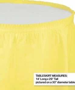 Creative Converting Mimosa Plastic Tableskirt, 14' X 29" Solid Color Tableware