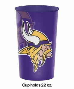 Creative Converting Minnesota Vikings Plastic Cup, 22 Oz NFL And Football Party Supplies